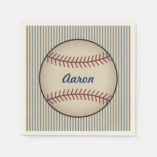 Personalized Baseball Sports Party Napkins