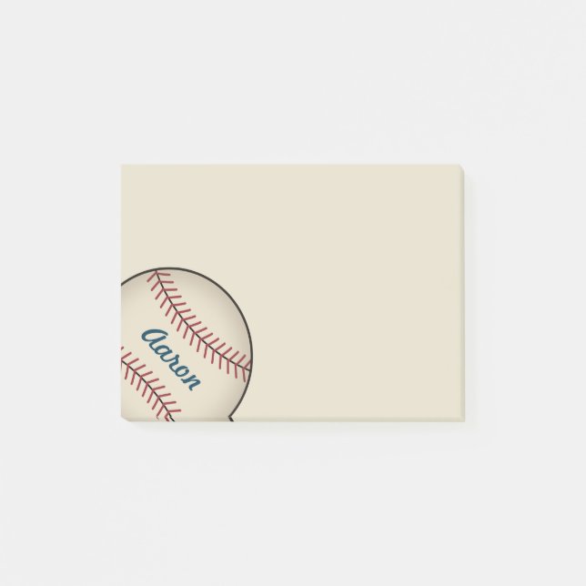 Personalized Baseball Sports Post It Notes Gift (Front)