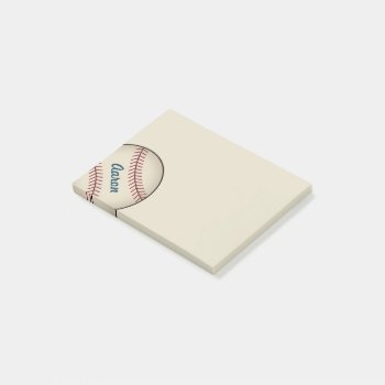 Personalized Baseball Sports Post It Notes Gift by suncookiez at Zazzle