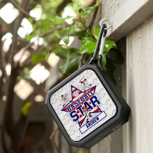 Personalized Baseball Star and stripes Bluetooth Speaker