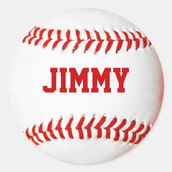 Personalized Baseball Stickers by CarriesCamera at Zazzle
