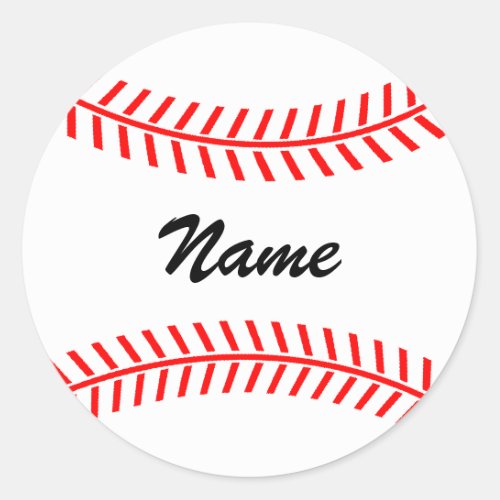 Personalized baseball stickers  ball with name