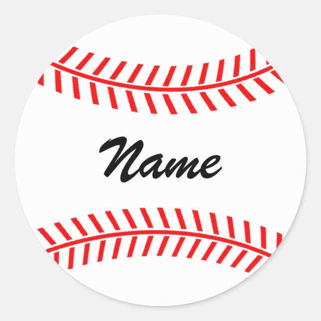 Personalized baseball stickers | ball with name (Front)