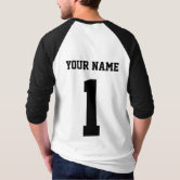 Custom Jersey-style T-shirt 3/4 Sleeve Raglan Baseball Shirt 