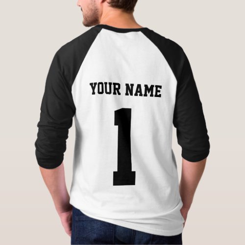 Personalized Baseball_style Family Team mens T_Shirt