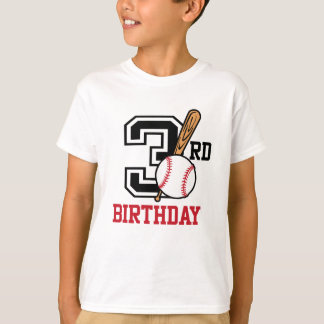 Personalized baseball t-shirt 3rd birthday