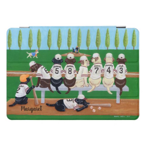 Personalized Baseball Team Labradors iPad Pro Cover