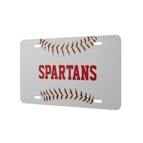 Personalized Baseball Team Name Lcense Plate