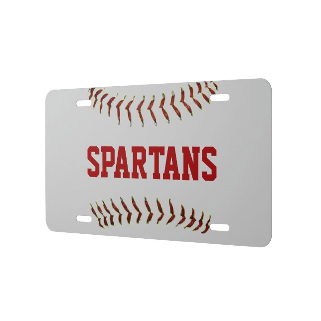 Personalized Baseball Team Name Lcense Plate (Left)