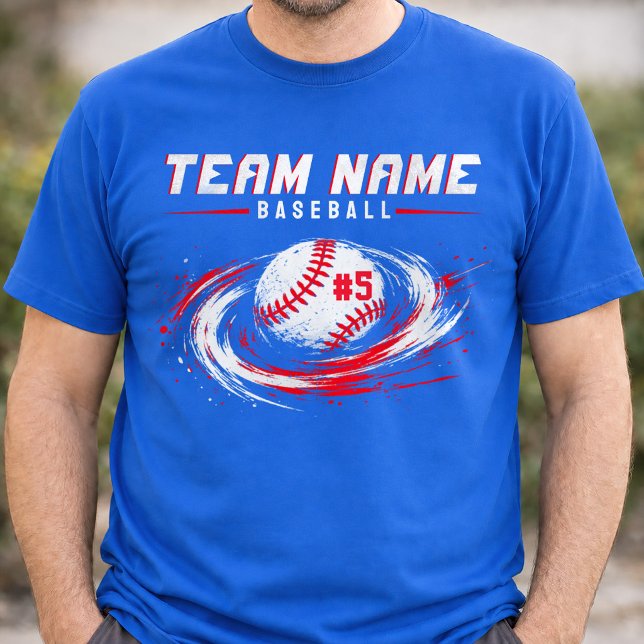 Personalized Baseball Team Name Number T-Shirt (Creator Uploaded)