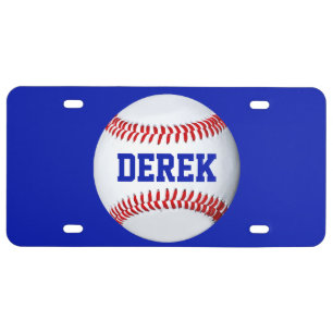 Personalized Baseball Theme License Plate