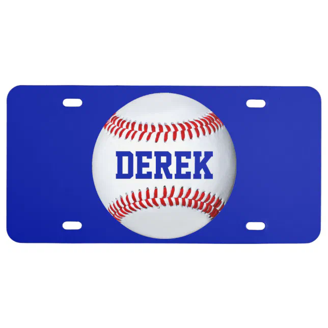 Personalized Baseball Theme License Plate | Zazzle