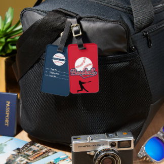 Personalized Baseball Themed Luggage Tag