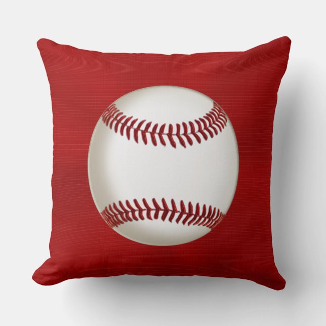 Personalized Baseball Throw Pillows with YOUR TEXT (Front)