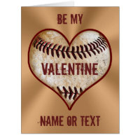 Personalized Baseball Valentine Cards for Him