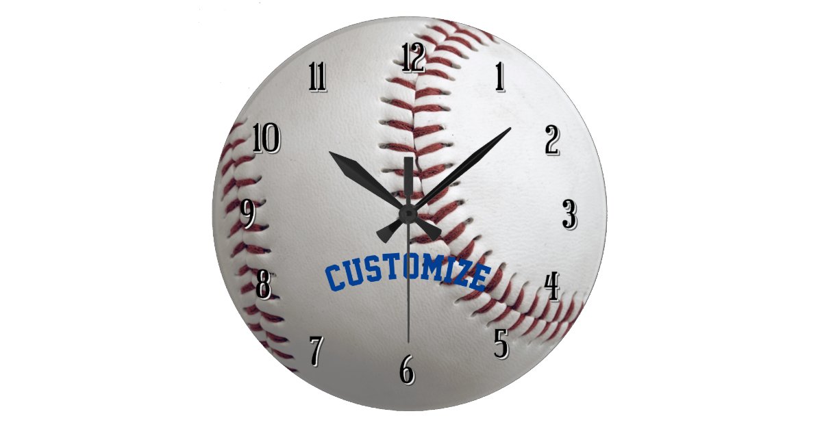 Personalized Baseball Wall Clock