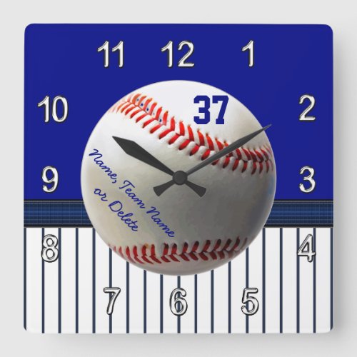 Personalized Baseball Wall Clocks Your TEXT COLOR