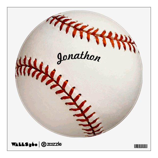 Personalized Baseball Wall Decal (Front)