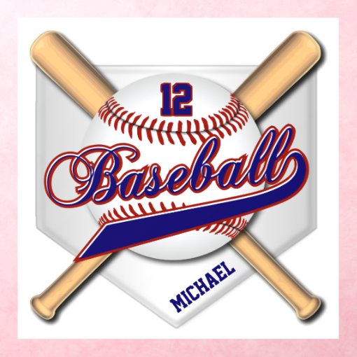 Personalized - Baseball Wall Decal | Zazzle