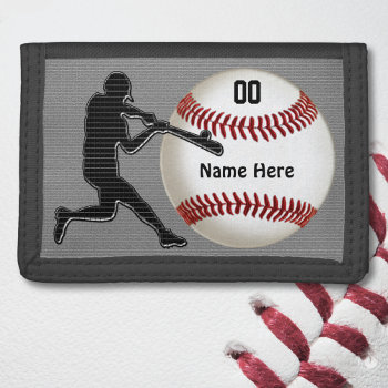 Personalized Baseball Wallets For Guys by LittleLindaPinda at Zazzle