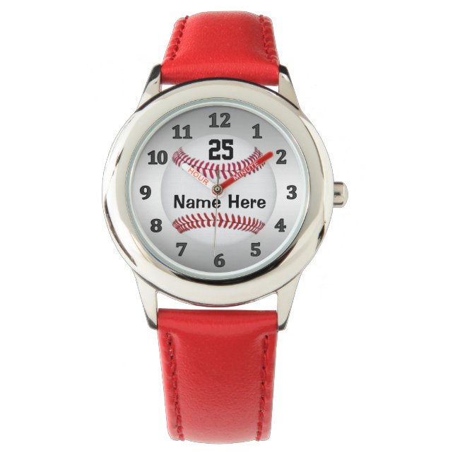 Personalized Baseball Watches for Kids (Front)