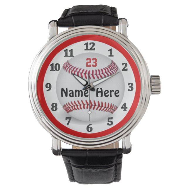 Personalized Baseball Watches for Men and Women (Front)