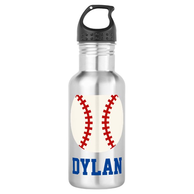 Personalized Baseball Water Bottle (Front)