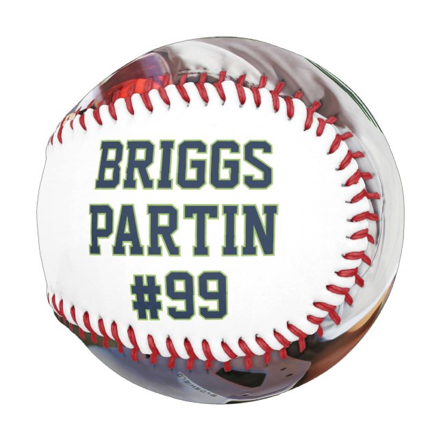 Personalized Baseball with Custom Name and Photo (Back Left)