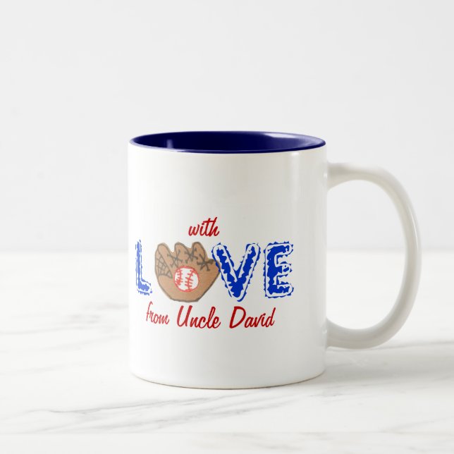 Personalized baseball "with love" mug (Right)