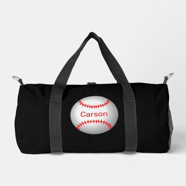 Personalized Baseball with Red Stitches  Duffle Bag (Front)