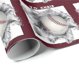 Personalized Baseball Wrapping Paper