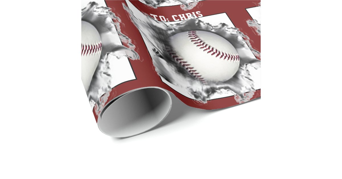 Personalized Baseball Wrapping Paper Zazzle