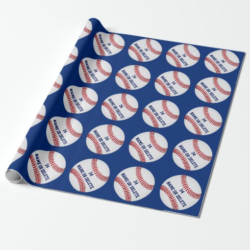 Personalized Baseball Wrapping Paper YOUR TEXT Zazzle