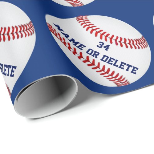 Personalized Baseball Wrapping Paper YOUR TEXT