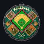 Personalized Baseball YOUR PHOTOS Dart Board<br><div class="desc">An awesome baseball inspired dartboard. Features custom baseball field logo with FOUR replaceable YOUR PHOTO sections. Great for adding team photos and preserving sports memories in a unique way. Fully customizable! Enjoy!</div>