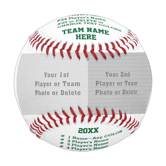 Personalized Baseballs for Team, Senior Night Gift (Front)