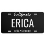 Personalized Basic Black License Plate at Zazzle