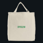 Personalized Basic Tote Bag<br><div class="desc">Make your own embroidered bag! There is no minimum order and the bag is custom produced when you purchase.</div>