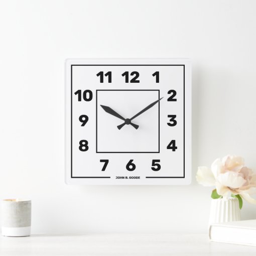 Personalized Basic White Square Wall Clock Zazzle
