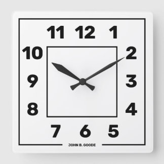 Personalized Basic White  Square Wall Clock