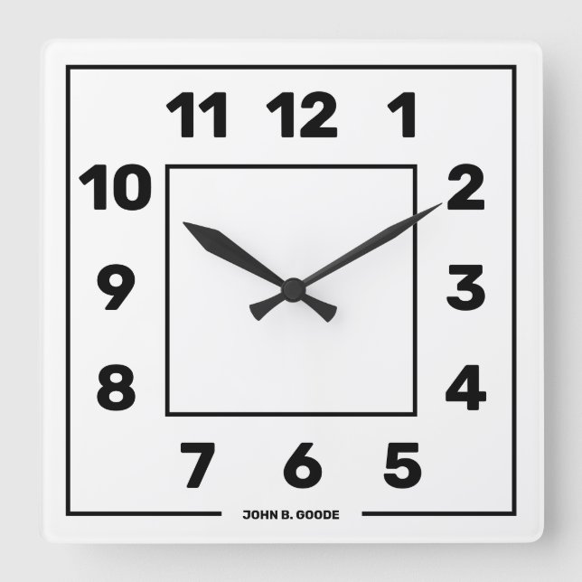 Personalized Basic White  Square Wall Clock (Front)