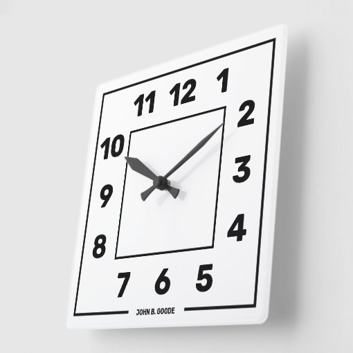 Personalized Basic White Square Wall Clock Zazzle
