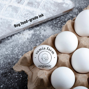 Personalized Basket of Eggs Rustic Stamp