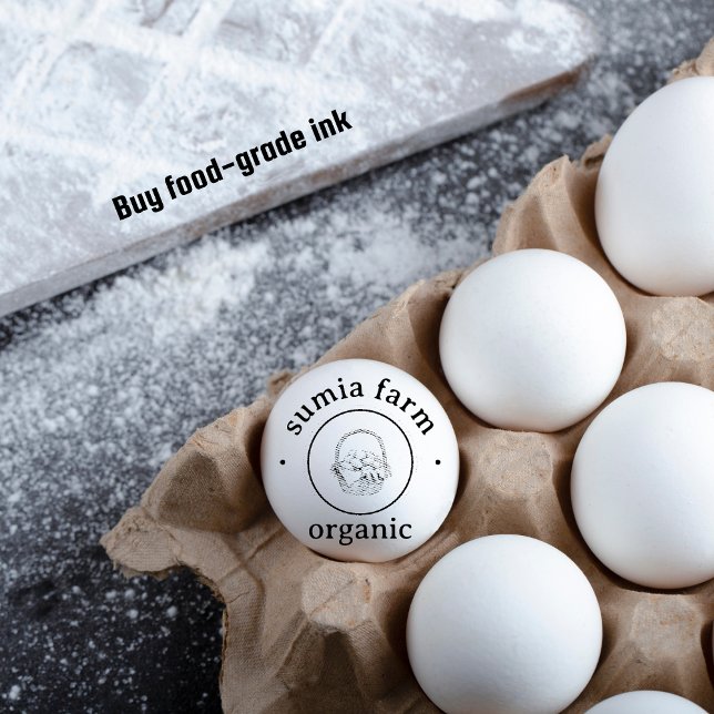 Personalized Basket of Eggs Rustic Stamp (Organic Egg Stamp)