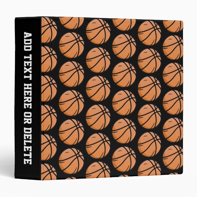 Personalized Basketball 3 Ring Binder (Front/Spine)