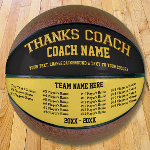 Personalized Basketball, All Players, Coach Names Basketball