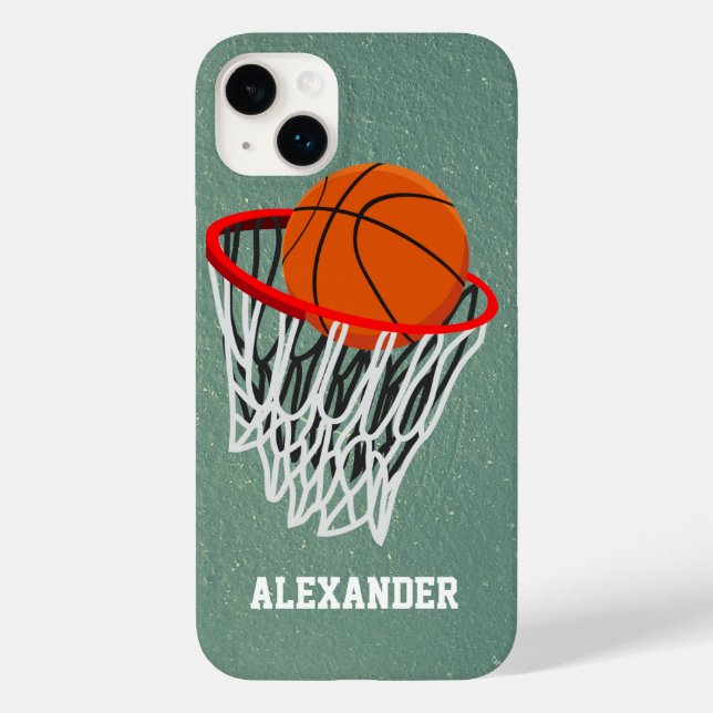 Personalized Basketball and Hoop Case-Mate iPhone Case (Back)