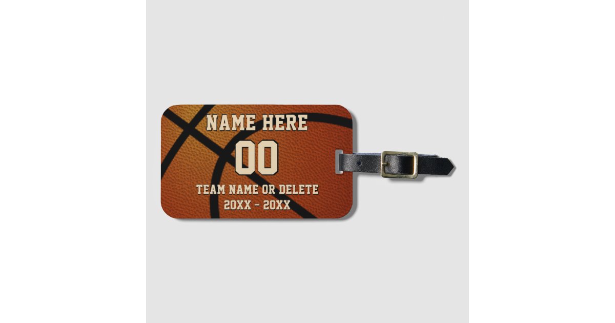 Personalized Basketball Bag Tags, Luggage Tags Zazzle