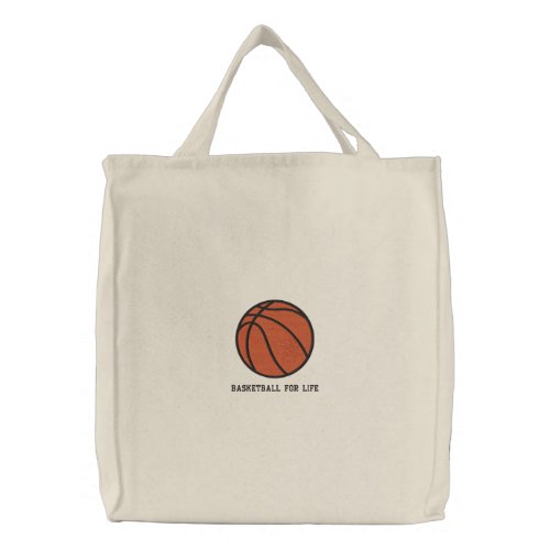 Personalized Basketball  Ball embroidered Bag