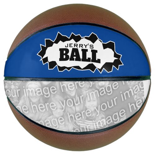 Personalized basketball ball with custom photo